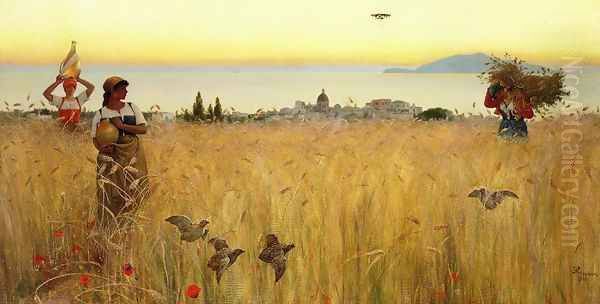 Women in the Wheat Fields, Anacapri - view 1
