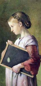 Girl holding a Slate Girl holding a Slate