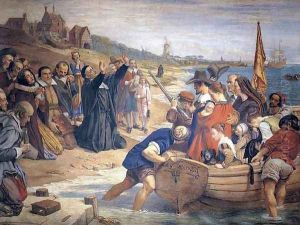The Embarkation of the Pilgrim Fathers for New England by Charles West Cope