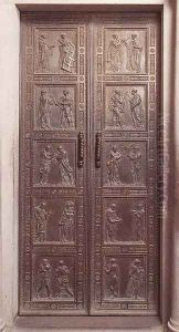 Door with the representation of Martyrs by Donatello (Donato di Niccolo)