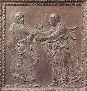 Panel of the door with the Apostles