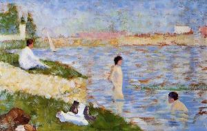 Bathing at Asnieres 2 by Georges Seurat