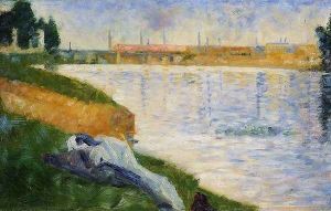 Bathing at Asnieres 3 by Georges Seurat