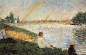 Bathing at Asnieres 4 by Georges Seurat