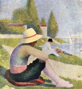 Bathing in Asnieres (detail) by Georges Seurat