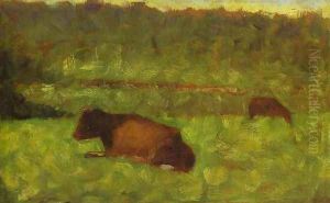 Cows in a Field by Georges Seurat
