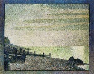 Evening at Honfleur by Georges Seurat