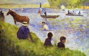 Horse and Boat by Georges Seurat