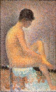 Side seated model by Georges Seurat