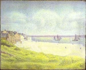 View of Crotoy, the Valley by Georges Seurat