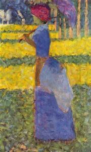 woman with umbrella by Georges Seurat