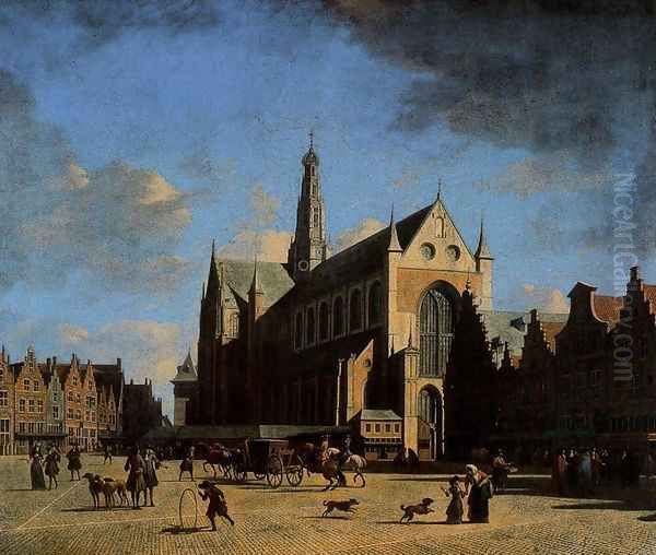 The Place du Groote Markt in Haarlem - view 1