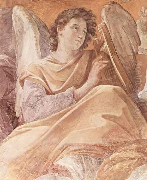 Frescoes in the Palazzo Quirinale, Cappella dell'Annunciata, vault fresco scene, the Queen of Heaven and angels pla - view 1