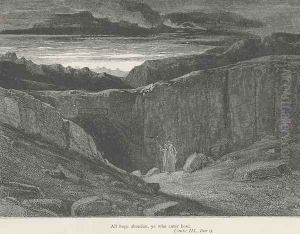 All hope abandon, ye who enter here. (Canto III., line 9) by Gustave Dore