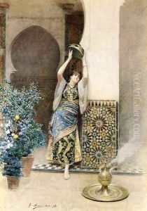 The Tambourine Player by Gustavo Simoni