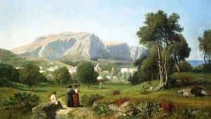 View of the Isle of Capri, Gulf of Naples