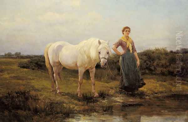Noonday taking a Horse to Water, 1877 - view 1