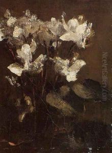 Flowers, Cyclamens by Ignace Henri Jean Fantin-Latour