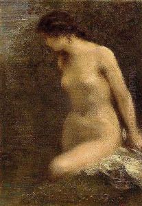 Small Brunette Bather by Ignace Henri Jean Fantin-Latour