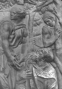 L'ebbrezza di Noe (The Drunkenness of Noah) by Jacopo della Quercia