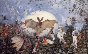 Fairy Hordes Attacking A Bat