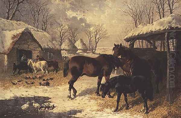 A farmyard in winter - view 1