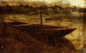 Study Of A Punt Moored At Twickenham