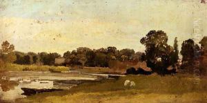 Study Of A River Landscape by John Linnell