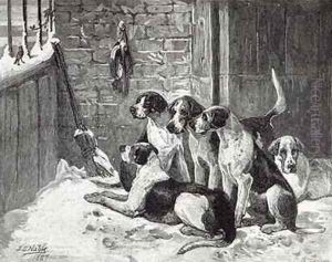 A Christmas Carol from Leisure Hour 1888 2 by John Sargeant Noble, R.B.A.