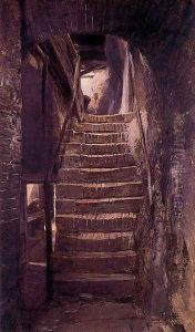 Escalera del convento de las carceles, Asis by Jose Benlliure Y Gil