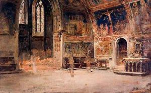 Interior de la basilica de Asis