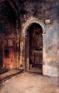 Interior de la iglesia del convento de las carceles by Jose Benlliure Y Gil