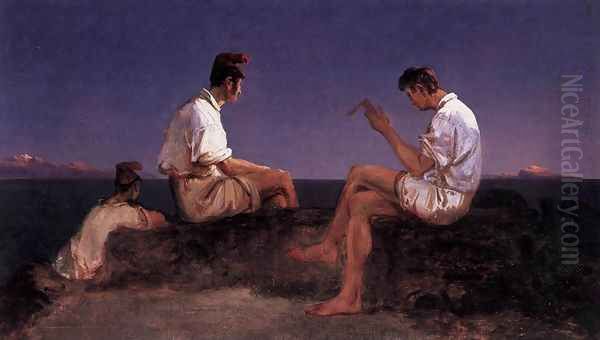 Fishermen at the Gulf of Naples - view 1