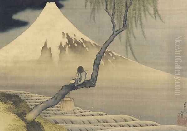 Boy on Mount Fuji - view 1