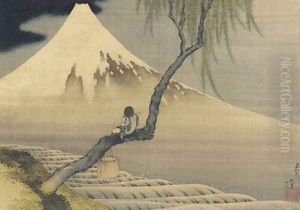 Boy on Mount Fuji by Katsushika Hokusai