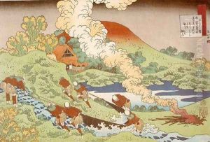 Fishermen Hauling a Net (Kakinomoto no Hitomaro)
