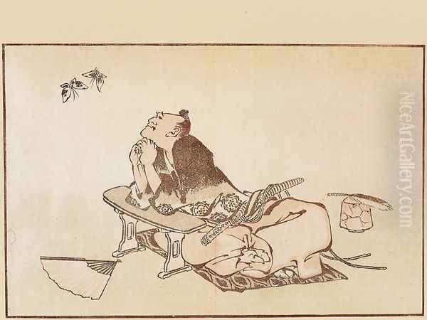 Philosopher Watching a Pair of Butterflies - view 1