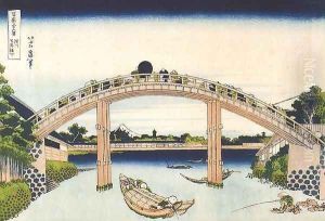 Seen under Mannenbashi at Fukagawa (Fukagawa Mannenbashi shita)