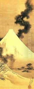 The dragon on Smoke Escaping from Mt Fuji by Katsushika Hokusai