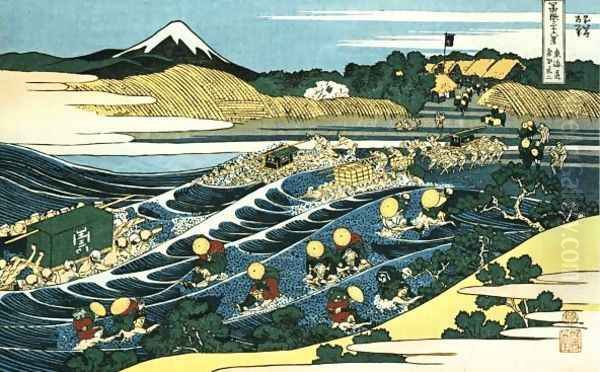 Travellers Crossing the Oi River - view 1