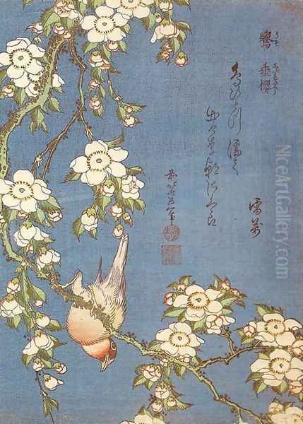 Weeping Cherry and Bullfinch - view 1