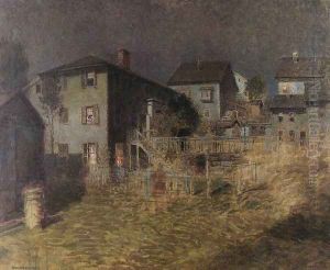 Old House, Moonlight, Gloucester, Massachusetts by Paul Cornoyer