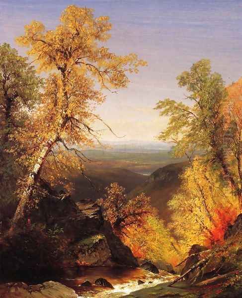 The Top of Kaaterskill Falls, Autumnn - view 1