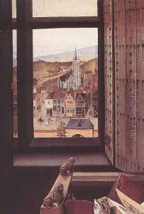 The Virgin and Child before a Firescreen (detail) by Robert Campin