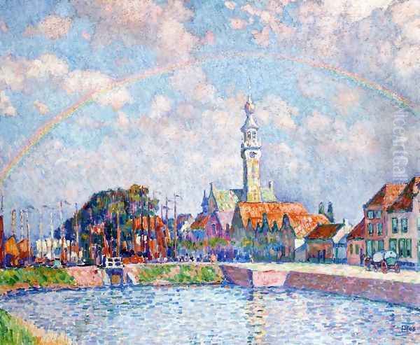 Rainbow over Veere - view 1