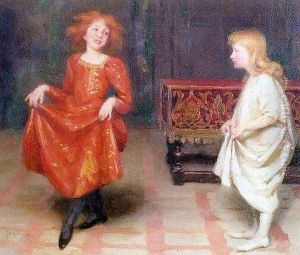 The Dancing Lesson by Thomas Cooper Gotch