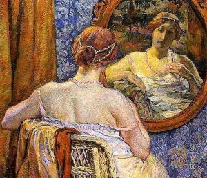 Woman in a Mirror by Theo van Rysselberghe