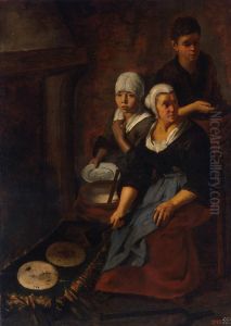 Baking of Flat Cakes by Bartolome Esteban Murillo
