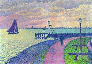 Entrance to the Port of Volendam by Theo van Rysselberghe