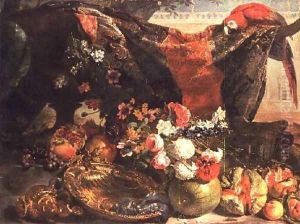 Still Life by Michele Pace Del (Michelangelo di) Campidoglio
